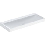 Lavabo serie Geberit ONE: 120x48cm, Toma de grifo=Sin, Rebosadero=Sin, Blanco / KeraTect